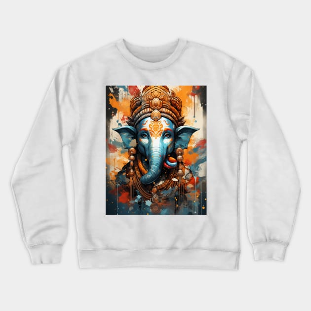 Ganesh Art work, Ganesh Festival, Indian Festival Crewneck Sweatshirt by Swag Like Desi